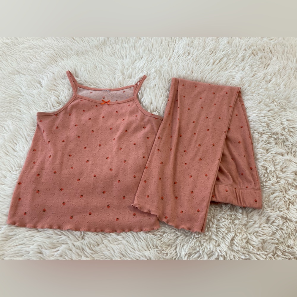 Art Class Pink Polka Dot Kids Pajama Set